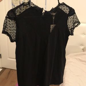 Maje black lace top
